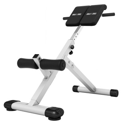 GORILLA SPORTS Appareil de musculation pliable pour le dos NOIR ou blanc