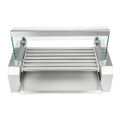 HELLOSHOP26 Appareil machine &agrave; hot dog professionnelle inox 12 saucisses 1 400 watts