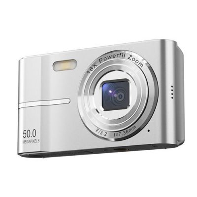 GENERIQUE Appareil Photo 50MP FHD 1080p - Zoom Num&eacute;rique 16x - Ecran LCD 2,4"" - Carte 32GB Offerte - Argent&eacute;