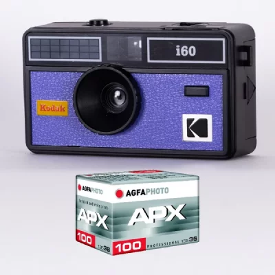 KODAK Appareil photo Agfaphoto i60 35mm Bleu avec film ISO 100 36 poses