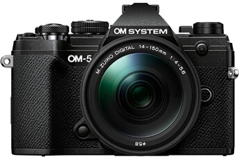OM SYSTEM Appareil photo hybride  OM-5 noir + ED 14-150mm f/4-5.6 II MSC