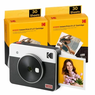 KODAK Appareil Photo Instantan&eacute;  MINI SHOT 3 RETRO C300RW60 Blanc