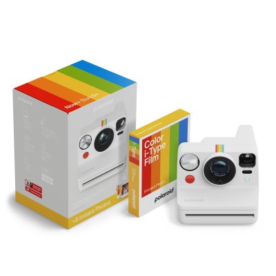 POLAROID Appareil photo instantan&eacute;  Now+ G&eacute;n&eacute;ration 3 + Pack de films 8 photos Blanc 
