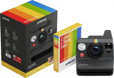 POLAROID Appareil photo instantan&eacute;  Now + Pack de films 8 photos Noir 
