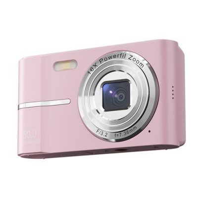  Appareil Photo - NEOZHOU - 50MP FHD 1080p - Zoom 16x - &Eacute;cran LCD 2,4"" - Rose
