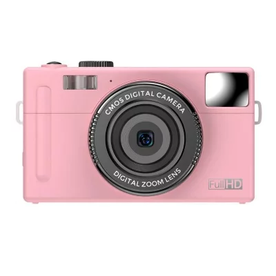 YONIS Appareil Photo Num&eacute;rique 24mp Hd Vid&eacute;o 1080p Zoom 16x &Eacute;cran 3 Pouces Cadeau Id&eacute;al Rose 2 