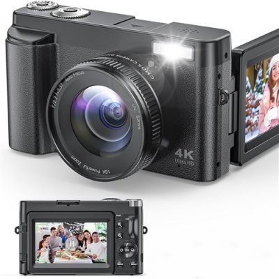  Appareil Photo Num&eacute;rique 4K 48MP - Zoom Num&eacute;rique 16x - &Eacute;cran Orientable 3,0"" 180&deg;