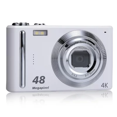 YONIS Appareil Photo Num&eacute;rique 4k Hd Zoom 16x Stabilisation Image Pour Photos &Eacute;poustouflantes Blanc 