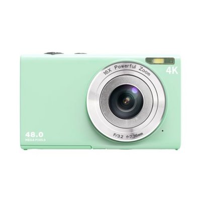  Appareil Photo Num&eacute;rique 4K - Lecnippy - 48MP - Zoom 16x - Ecran 2,8"" - Carte 32GB - Vert