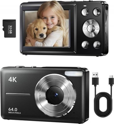  Appareil Photo Num&eacute;rique 4K - NEOZHOU - 48MP - Zoom 18x - Carte 32GB Incluse - Noir