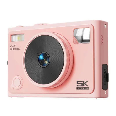 YONIS Appareil Photo Num&eacute;rique 5K 72MP WiFi Zoom 18X Auto Focus Pour &Eacute;tudiants Rose 2 