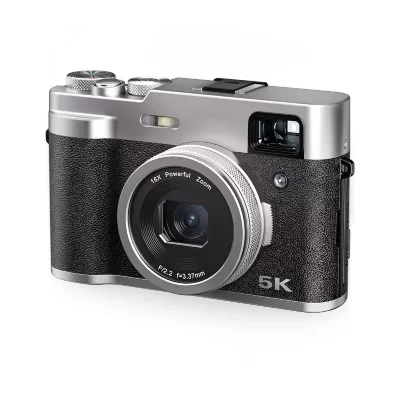 INF Appareil photo num&eacute;rique 5K avec cam&eacute;ras avant et arri&egrave;re, viseur, autofocus Le noir