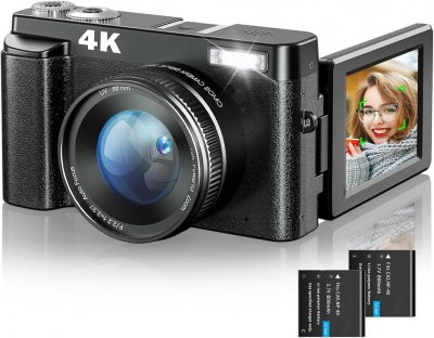 VENDOS85 Appareil Photo Num&eacute;rique Autofocus 48MP 4K noir