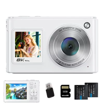 SZSMART Appareil Photo Num&eacute;rique DC325W - Double Ecran WiFi - Photo 96MP - Vid&eacute;o 8K
