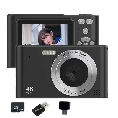  Appareil Photo Num&eacute;rique VURAHOME C15 1080P Zoom 16X &Eacute;cran 2,4"" 32Go Noir