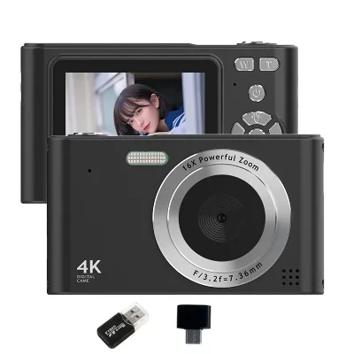  Appareil Photo Num&eacute;rique VURAHOME C15 1080P Zoom 16X &Eacute;cran 2,4"" Enfants Adultes Noir