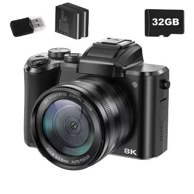 VURAHOME Appareil Photo Num&eacute;rique  DC226 8K 88MP WiFi Zoom 16X &Eacute;cran 3,2"" 2 Batteries 32Go