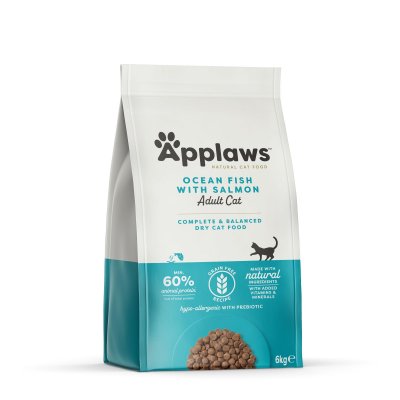 APPLAWS  Croquettes Ocean Poisson avec Saumon 6 kg pour Chat Adulte
