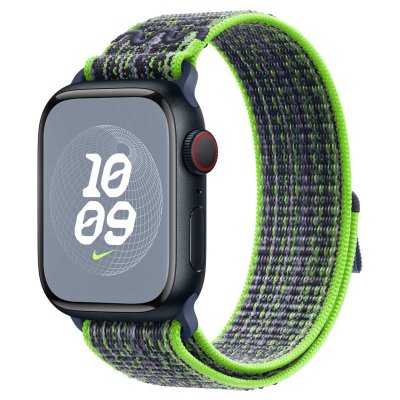 APPLE  Boucle Sport Nike Vert vif/Bleu pour  Watch - Taille 41.mm