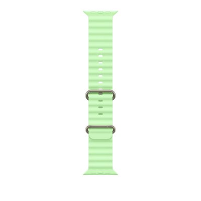 APPLE  Bracelet Oc&eacute;an 49 mm finition titane naturel Vert Fluo