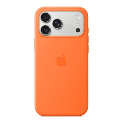 APPLE  Coque en silicone avec MagSafe Orange - iPhone 17 Pro Max