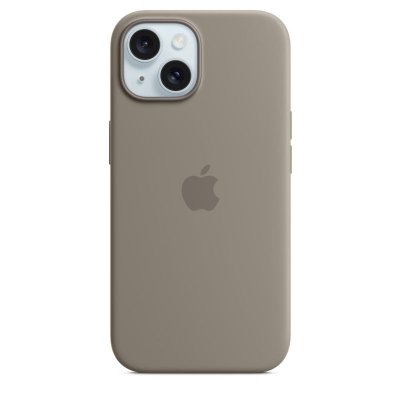 APPLE  coque en silicone avec magsafe pour iphone 15 argile 
