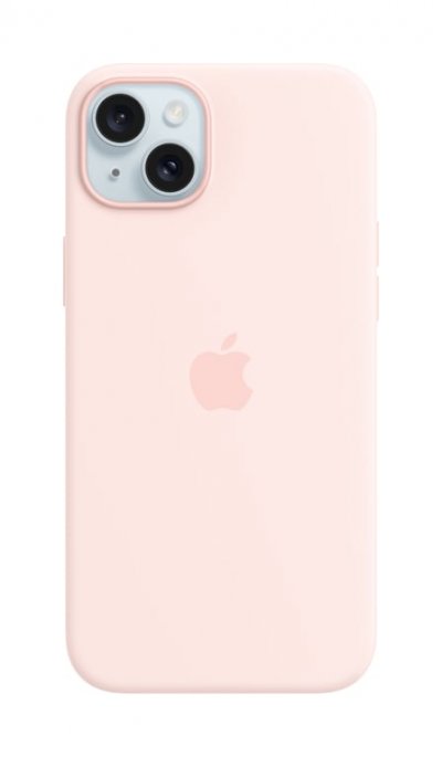 APPLE  Coque en silicone avec MagSafe pour iPhone 15 Plus - Rose p&acirc;le  iPhone 15 Plus - Neuf