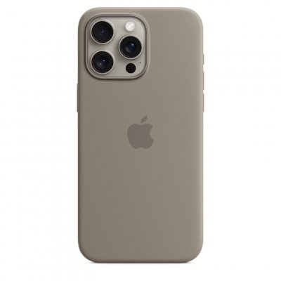 APPLE  Coque en silicone avec MagSafe pour iPhone 15 Pro Max - Argile