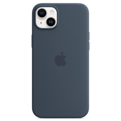 APPLE  Coque en silicone MagSafe iPhone 14 Plus - Storm Blue