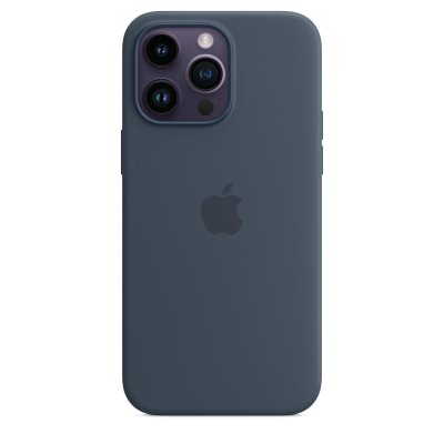 APPLE  Coque en silicone MagSafe iPhone 14 Pro Max - Storm Blue
