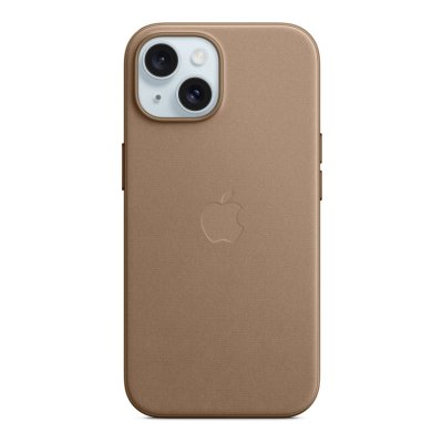 APPLE  Coque en tissage fin avec MagSafe pour iPhone 15 Plus - Taupe