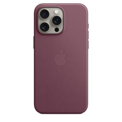APPLE  Coque en tissage fin avec MagSafe pour iPhone 15 Pro Max - M&ucirc;re