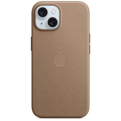 APPLE  Coque en tissage fin avec MagSafe pour iPhone 15 - Taupe