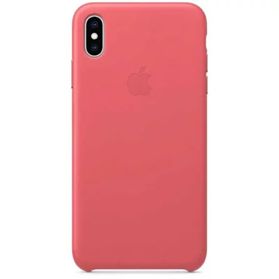 APPLE  Coque Leather iPhone Xs Max - Peony Pink