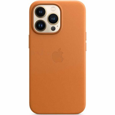 APPLE  Coque Leather MagSafe iPhone 13 Pro Max - Golden Brown