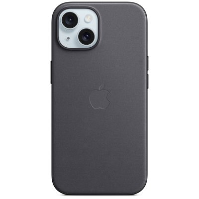 APPLE  - Coque pour iPhone 15 - tissage fin - Noir avec MagSafe