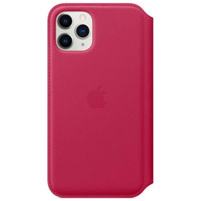 APPLE  &Eacute;tui de t&eacute;l&eacute;phone Leather Folio iPhone 11 Pro - Raspberry