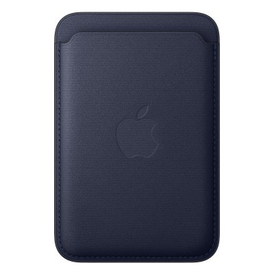 APPLE  Porte-cartes en tissage fin Marine avec MagSafe pour iPhone
