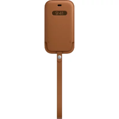 APPLE  Sacoche en cuir MagSafe iPhone 12 Mini - Saddle Brown