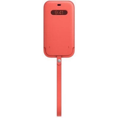 APPLE  Sacoche en cuir MagSafe iPhone 12 Pro Max - Pink Citrus