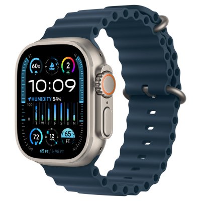 APPLE  Watch Band - Ocean Band - 49&nbsp;mm - Bleu - Regular