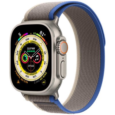 APPLE  Watch Boucle&nbsp;Trail bleu/gris 49&nbsp;mm -&nbsp;S/M