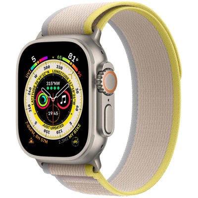 APPLE  Watch Boucle&nbsp;Trail jaune/beige 49&nbsp;mm -&nbsp;S/M