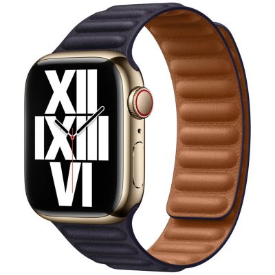 APPLE  Watch Leather Link - Taille S/M - Ink