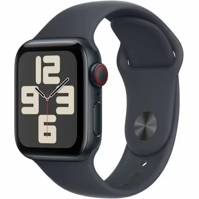 Apple Watch SE GPS + Cellular 40 mm Bo&icirc;tier en Aluminium Minuit avec Bracelet Sport Minuit S/M 