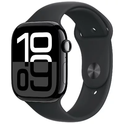 Apple Watch series 10 GPS+Cellular 46 Aluminium Noir de jais Bracelet Sport M/L