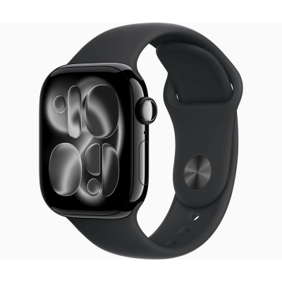Apple Watch Series 11 Gps + Cellular 42 Mm, Bo&icirc;tier En Aluminium Noir De Jais Et Brac