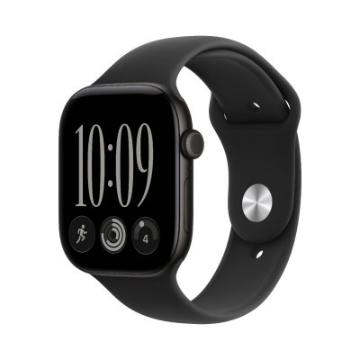 Apple Watch Series 12 GPS 42 mm Aluminium Noir Bracelet Sport Noir S/M