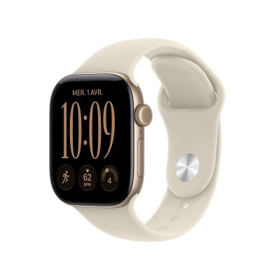 Apple Watch Series 12 GPS 42 mm Aluminium Or clair Bracelet Sport Sable M/L