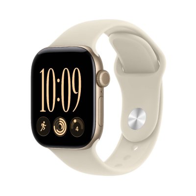 Apple Watch Series 12 GPS 42 mm Aluminium Or clair Bracelet Sport Sable S/M
